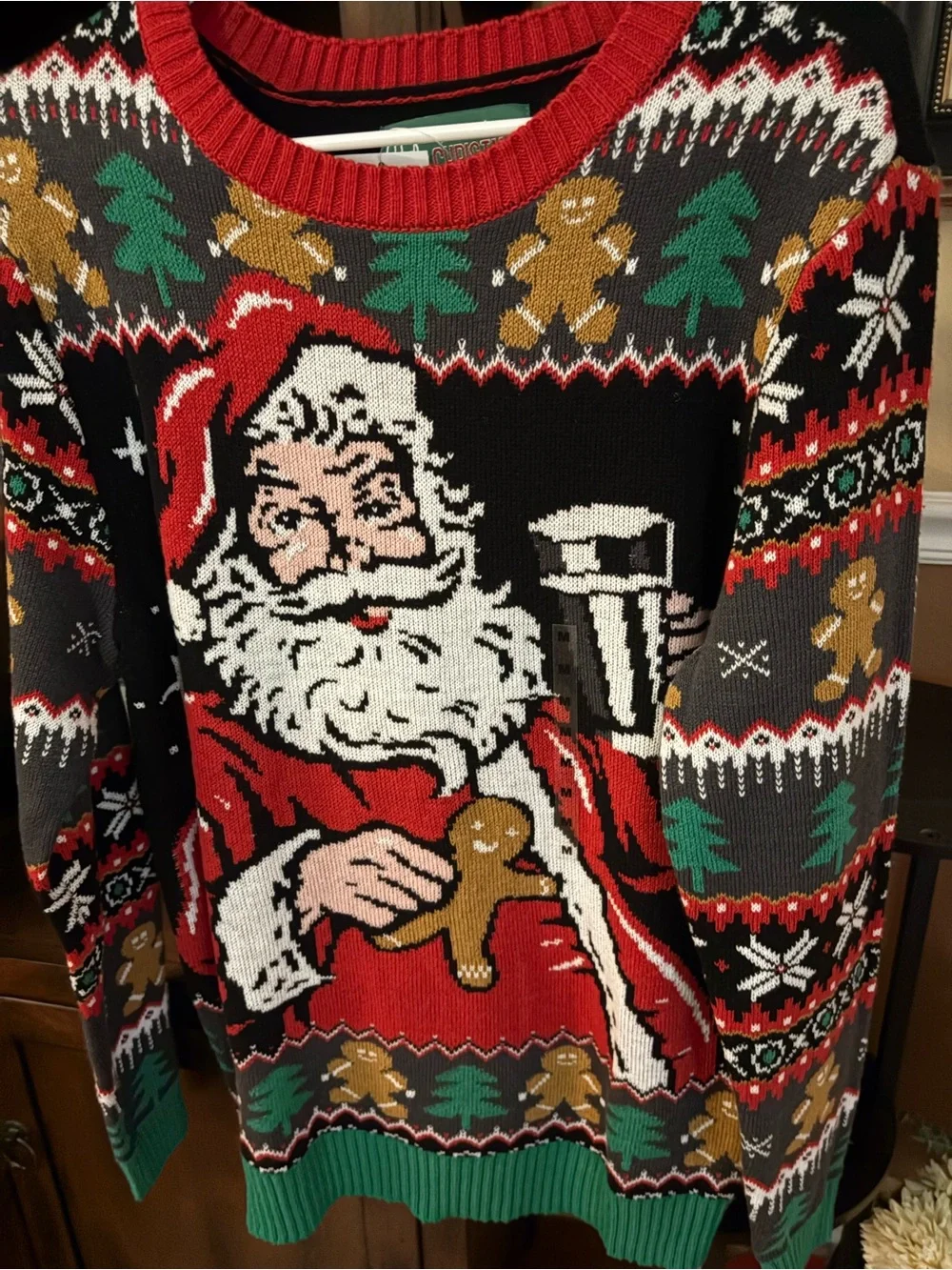 Men's Christmas Santa Gingerbread Holiday Sweater NWT! Size M